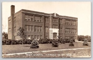 Lennox SD High School South Dakota 1940 DeKray Family Tappen ND Postcard K24
