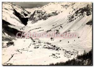 Postcard Modern Val d'Isere ski general view and Lake Tignes