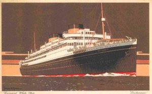 Britannic Ship Cunard White Star Line postcard