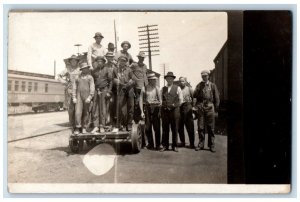 1914 Lame Shore & Michigan South Railroad Buffalo NY RPPC Photo Postcard 