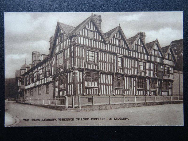 Herefordshire LEDBURY The Park Residence of Lord Biddulph Old Postcard by Tilley