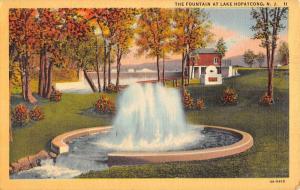 Hopatcong New Jersey Fountain Street View Antique Postcard K39501