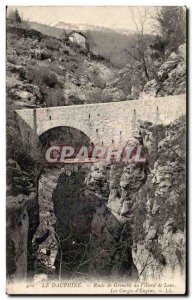 Old Postcard Dauphine Grenoble Road in Villard de Lans Gorges d & # 39engins