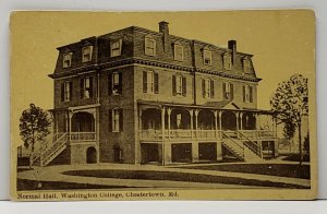Chestertown Maryland Normal Hall Washington College Postcard F17