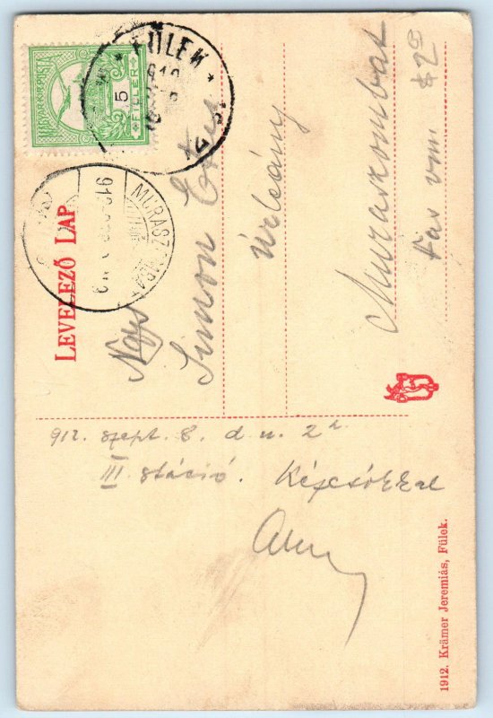 Nógrád County Slovakia Postcard View of Castle of the Ears 1912 Antique Posted