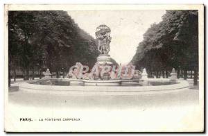 Paris - 6 - Fontaine Carpeaux - Luxembourg Gardens Old Postcard