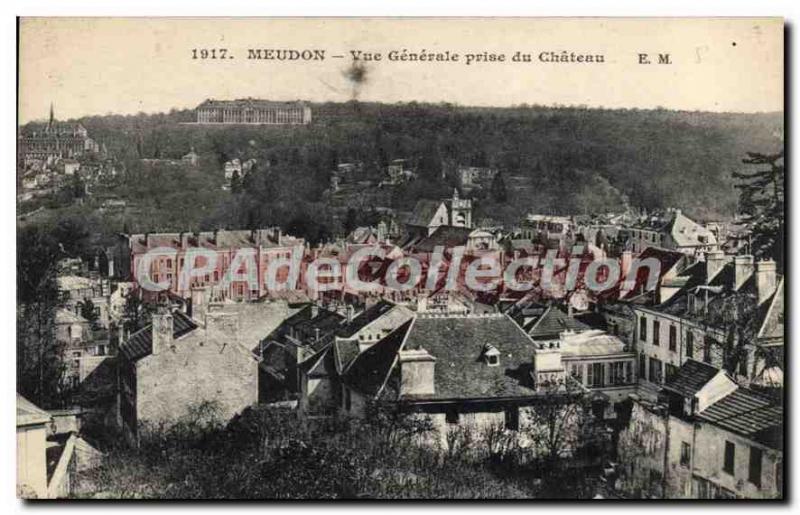 Postcard Old Chateau of Meudon taken Vue generale