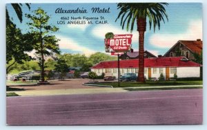 LOS ANGELES, CA California ~ Route 66  ALEXANDRIA MOTEL c1940s Cars  Postcard