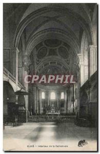 Postcard Old Alais Interior of the Cathedral