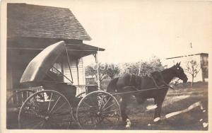 C13/ Franklinville New York NY Real Photo RPPC Postcard c1910 Horse Buggy 2