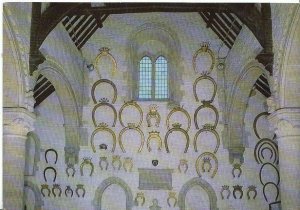 Rutland Postcard - Oakham Castle - Oakham - Great Hall  Showing Horseshoes AB676