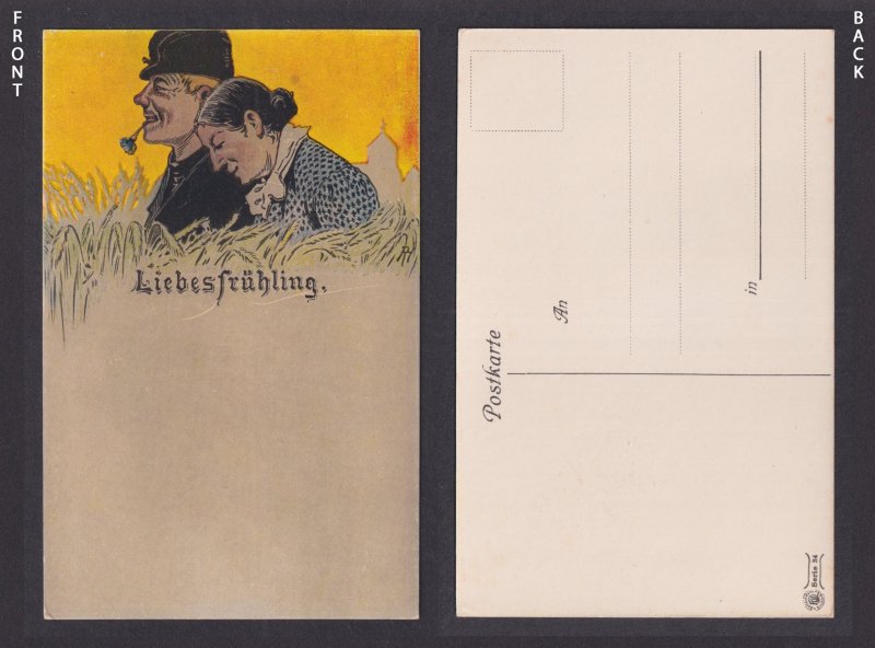 Postcard GERMANY Liebesfrühling, Couple, Humor