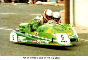 Ramsey Isle Of Man KENNY HOWLES & STEVE POINTER Yamaha Sidecar Race 4X6 Postcard