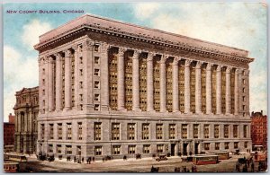 New County Building Chicago Illinois IL Street View Postcard