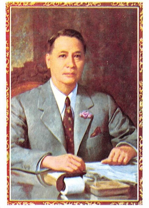 Manuel A Roxas Last President of Commonwealth Non Postcard Backing 