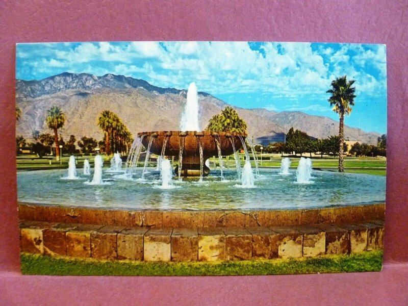 Postcard CA Palm Springs New Airport Terminal Fountain