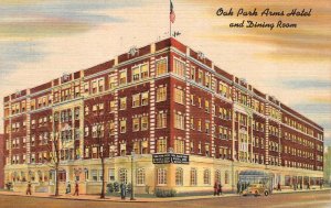 Oak Park, IL Illinois  OAK PARK ARMS HOTEL & Dining Room  1952 Linen Postcard