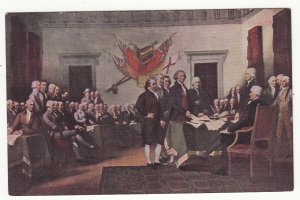 P3273 Patriotic postcard flags declaration of independence