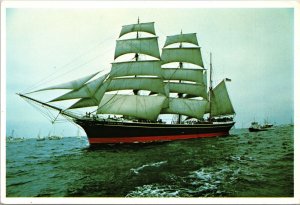 CONTINENTAL SIZE POSTCARD THE STAR OF INDIA TALL SHIP ON BICENTENNIAL 1976