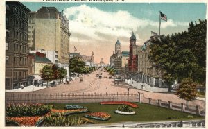 Vintage Postcard Pennsylvania Avenue Inauguration Procession Route Washington DC