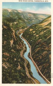 Vintage Postcard Wind River Canyon Scenic Attraction Spot Thermopolis Wyoming WY