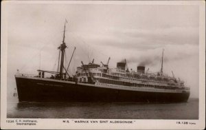 Steamship MS Marnix Van Sint Aldegonde c1915 Real Photo Postcard