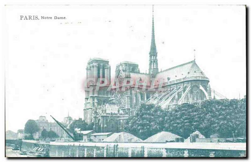 Old Postcard Paris Notre Dame