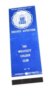 The Wellesley College Club Light Blue 20 Strike Matchbook Cover Variant