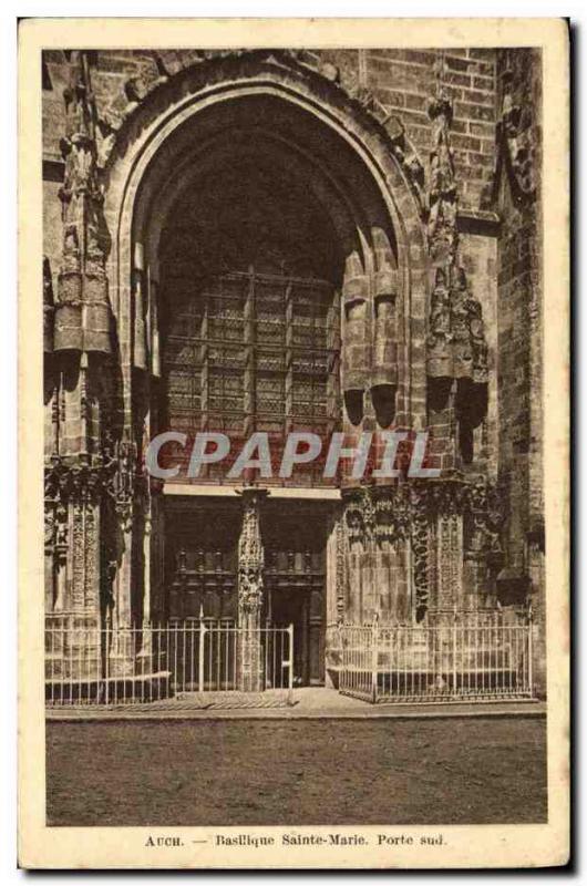 Old Postcard Auch Basilica of St. Mary Gate South