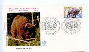 418466 FRANCE 1974 year European bison First Day COVER