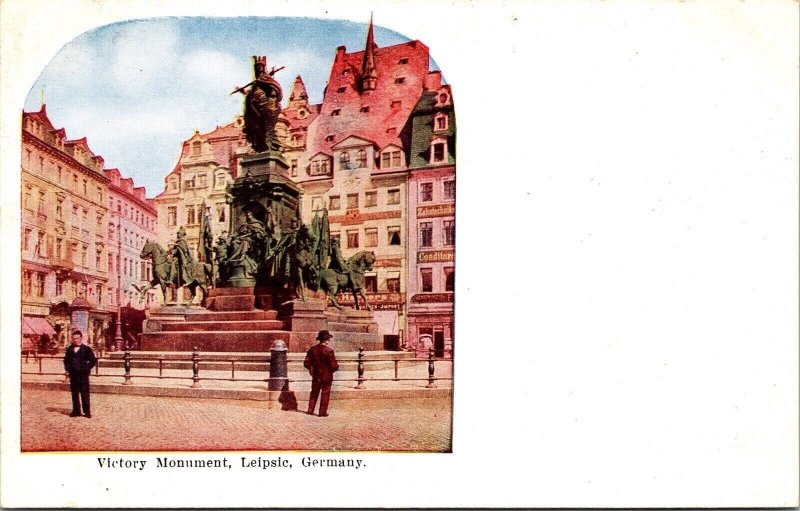 Victory monument Leipsic Germany WB Postcard VTG UNP Unused 