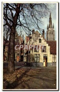 Modern Postcard Belgium Bruges Square vineyards