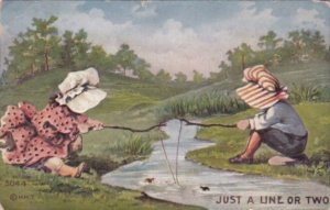 Sunbonnet Girls Fishing 1911