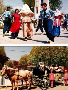 2~Postcards Pella, IA Iowa  TULIP FESTIVAL  Dutch Dancers~Queen & Her Court