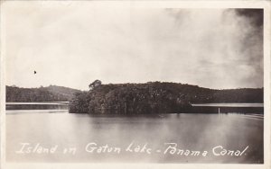 Panama Island In Gaton Lake Panama Canal Real Photo