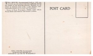 Toll House built in 1709 Whitman Massachusetts Black & White Postcard