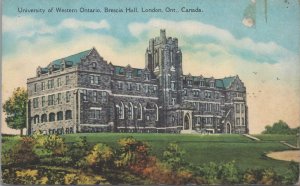 Postcard University of Western Ontario Brescia Hall London Ontario Canada