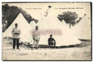 Old Postcard Army Camp Massillan marabouts the inside camp