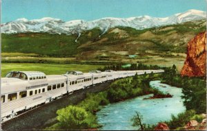 Vtg Diesel Powered Stainless Steel California Zephyr Postcard