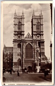 London England UK Westminster Abbey Church West Towers & North Entrance Postcard