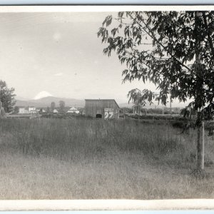 c1910s Saturday May 27 Show Sign RPPC Mystery Farm Town Real Photo Postcard A93