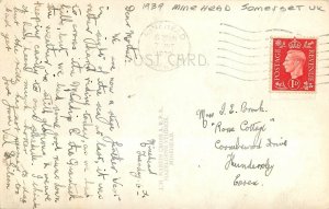 RPPC  UK Minehead Somerset 1939 YHA 23-1723