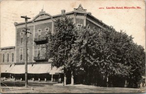 Maryville MO~Linville Hotel~Storefront Awnings~Sister Bertha 700 Students~1916