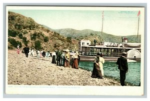 Vintage 1910's Postcard Pedestrians Hunting For Moonstones Catalina Island CA