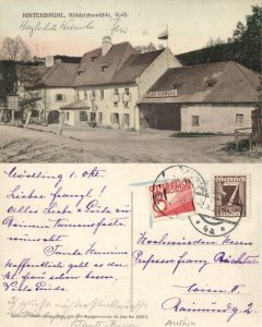 austria, HINTERBRÜHL, Mödling, N.Ö., Höldrichsmühle Café (1925) Postcard
