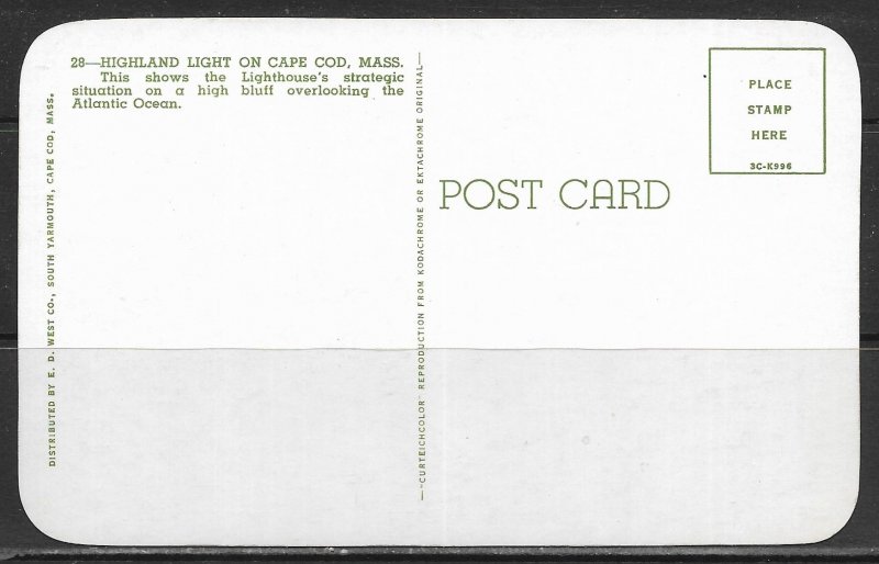 Massachusetts, Cape Cod - Highland Lighthouse - [MA-837]