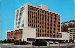 Tulsa County Court House Oklahoma OK Old Cars Postcard VTG UNP Vintage Unused 