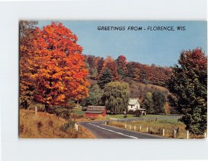 Postcard Greetings From Florence, Wisconsin