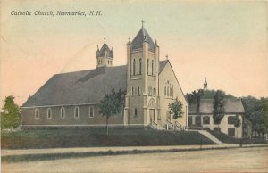 Hand-Colored Postcard; Newmarket NH Catholic Church, Rockingham County c1908