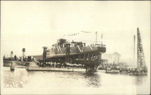 Navy Ford Eagle Class Detroyer Ship #60 River Rouge Dearborn MI RPPC #3